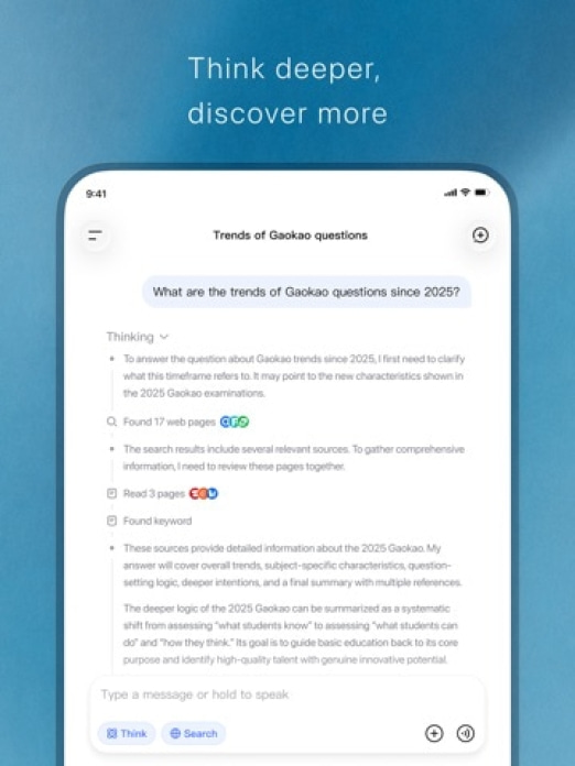 DeepSeek - KI-Assistent Tablet-Screenshot3