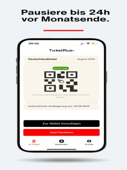 Deutschlandticket App Ticket+ Tablet-Screenshot4