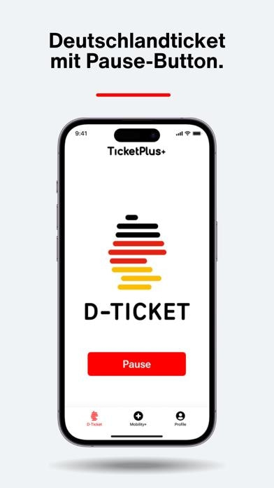 Deutschlandticket App Ticket+ Smartphone-Screenshot