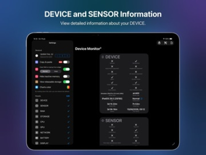 Device Monitor&sup2; Tablet-Screenshot