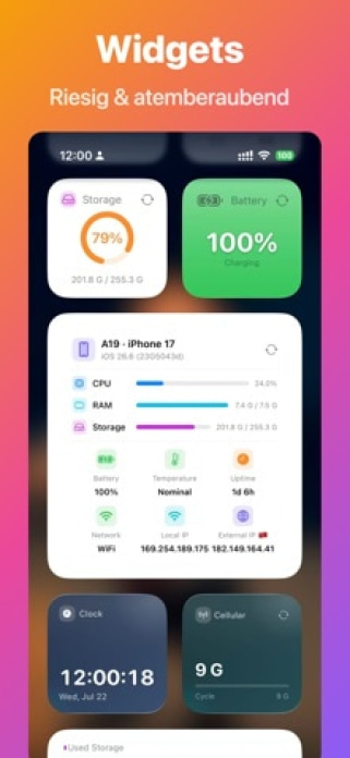 Device Status⁺ Systemmonitor Smartphone-Screenshot2
