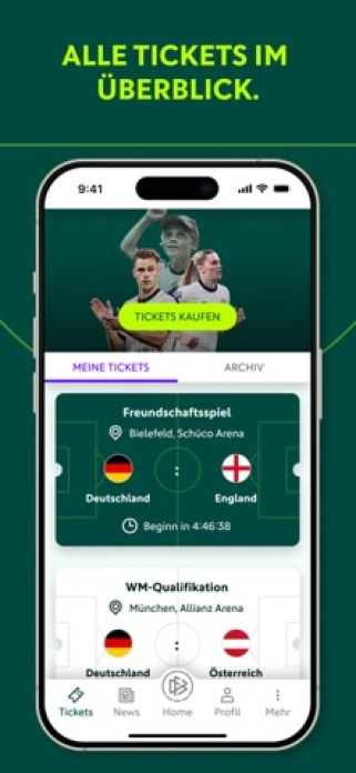 DFB Event-App Smartphone-Screenshot