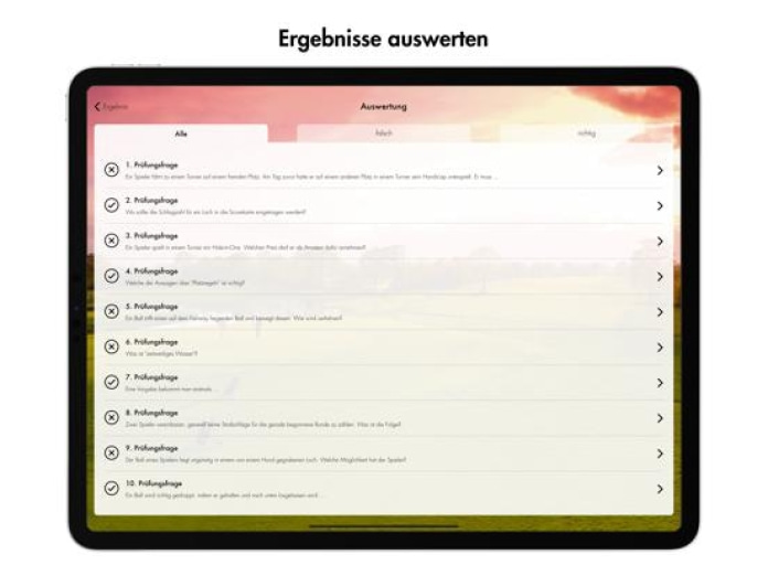 DGV-Platzreife Tablet-Screenshot7