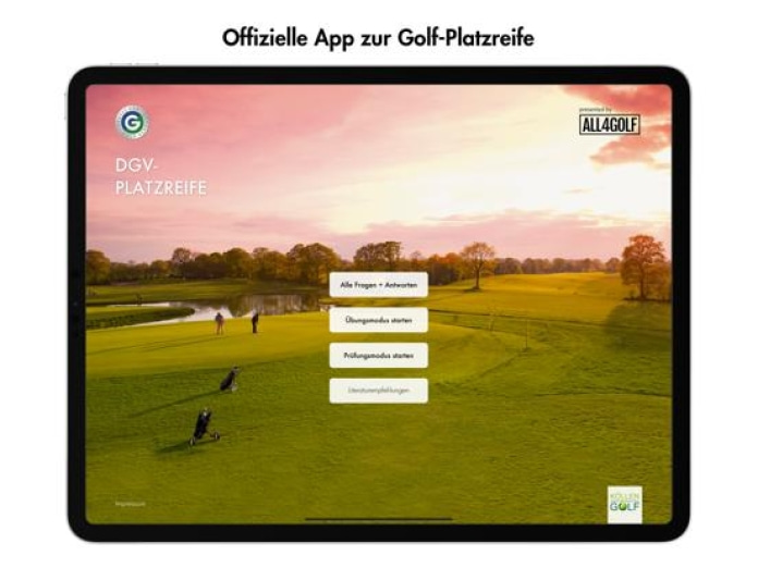 DGV-Platzreife Tablet-Screenshot
