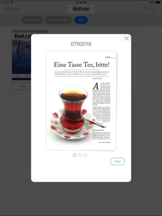 Die Fontäne Tablet-Screenshot