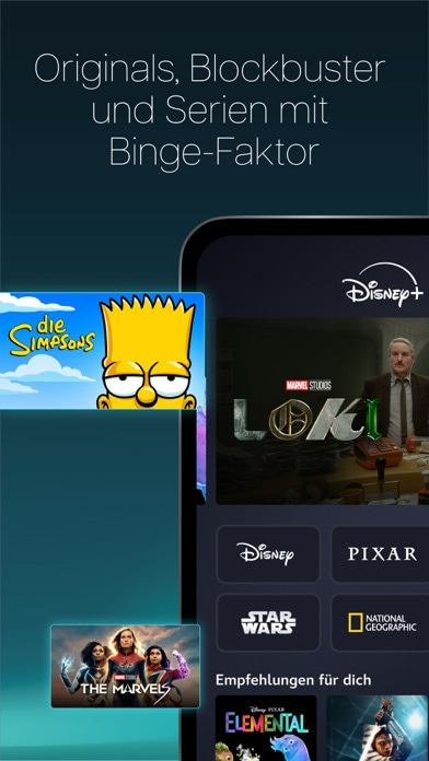Disney+ Smartphone-Screenshot
