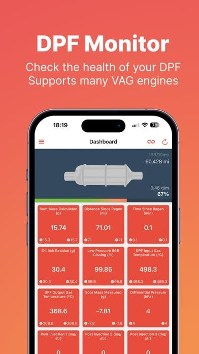 DPF Monitor for VAG Smartphone-Screenshot
