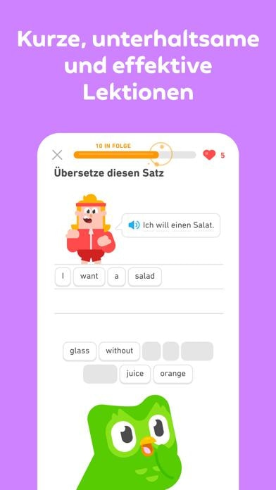 Duolingo Smartphone-Screenshot3