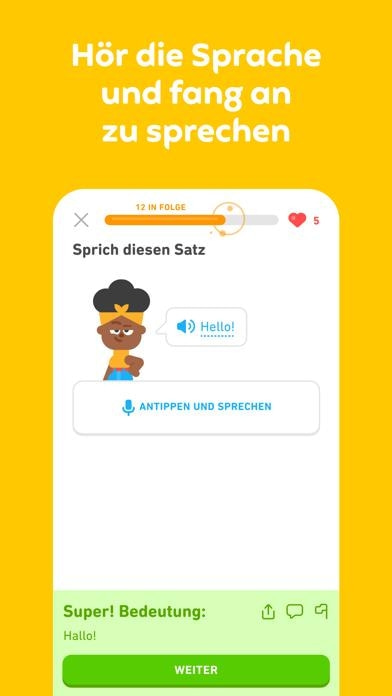 Duolingo Smartphone-Screenshot4