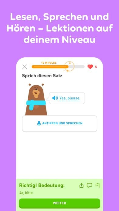 Duolingo Smartphone-Screenshot6