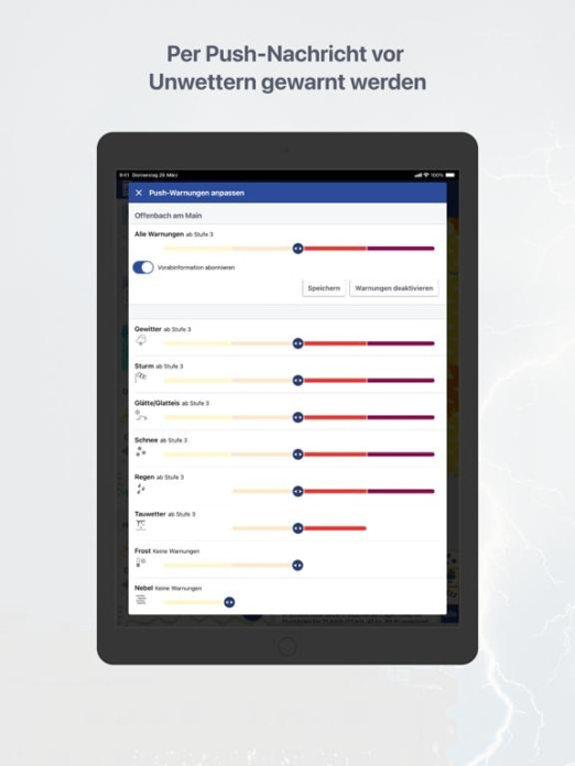 DWD WarnWetter Tablet-Screenshot3