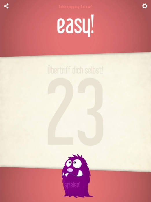 easy! Gehirnjogging Deluxe! Tablet-Screenshot