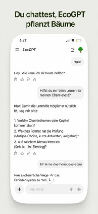 EcoGPT - Regenerative KI Smartphone-Screenshot2
