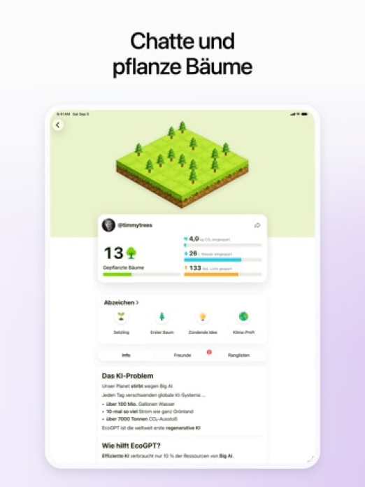 EcoGPT - KI f&uuml;r die Menschheit Tablet-Screenshot5
