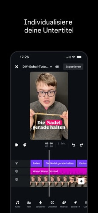 Edits: Videobearbeitung Smartphone-Screenshot