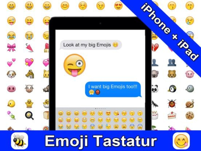 Emoji 3 PRO - Farbige SMS - New Emojis Emojis Sticker für SMS, Facebook, Twitter Tablet-Screenshot