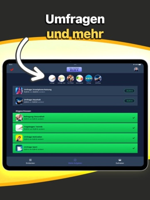 empfohlen.de: Geld verdienen Tablet-Screenshot3