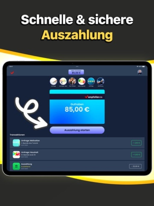 empfohlen.de: Geld verdienen Tablet-Screenshot4