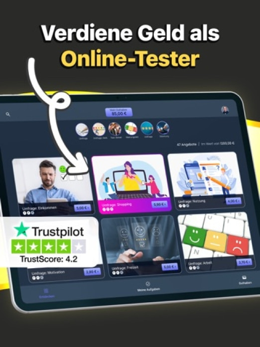 empfohlen.de: Geld verdienen Tablet-Screenshot