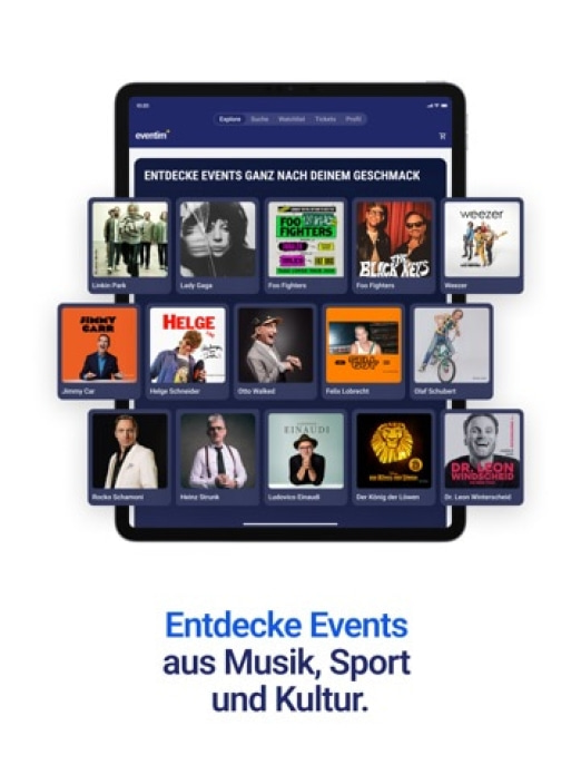 EVENTIM DE: Tickets f&uuml;r Events Tablet-Screenshot2
