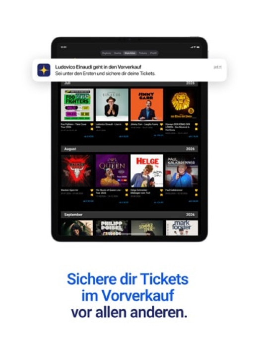 EVENTIM DE: Tickets f&uuml;r Events Tablet-Screenshot6