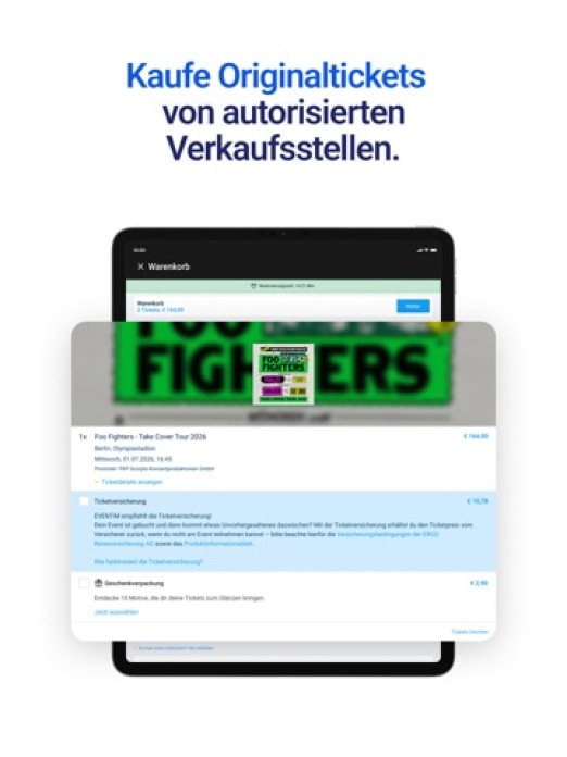 EVENTIM DE: Tickets f&uuml;r Events Tablet-Screenshot7