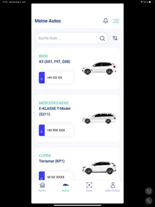 Fahrzeugschein - Auto & Kfz Tablet-Screenshot