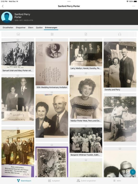 FamilySearch Stammbaum Tablet-Screenshot2