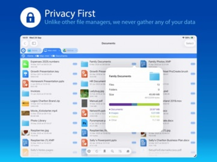 FileBrowser - Document Manager Tablet-Screenshot3
