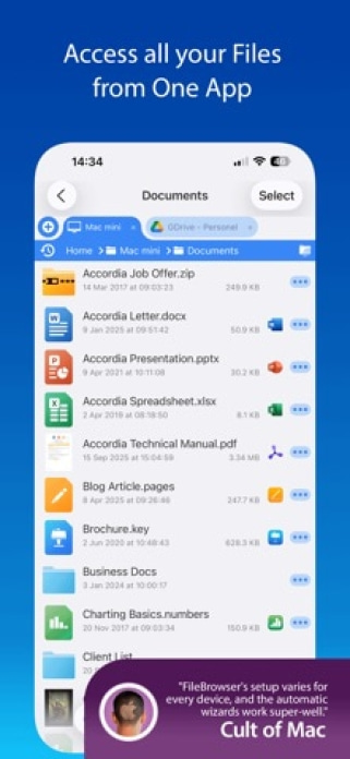 FileBrowser - Document Manager Smartphone-Screenshot