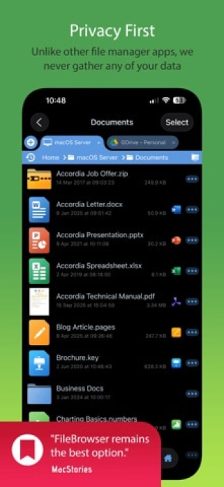 FileBrowser Professional Smartphone-Screenshot2