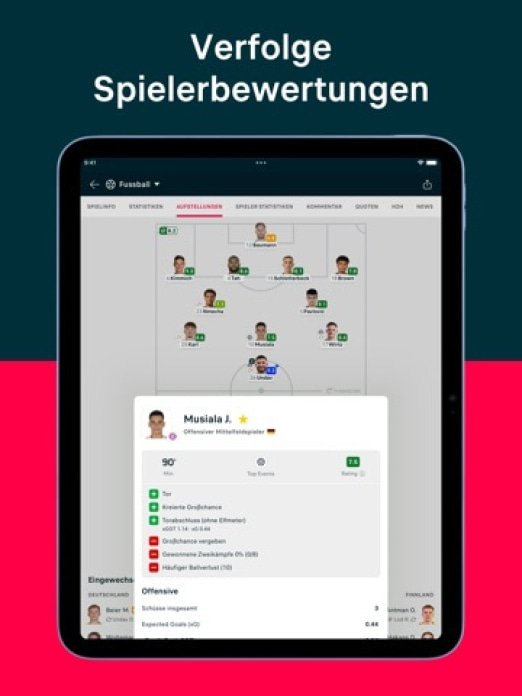 Flashscore: Ergebnisse & News Tablet-Screenshot3