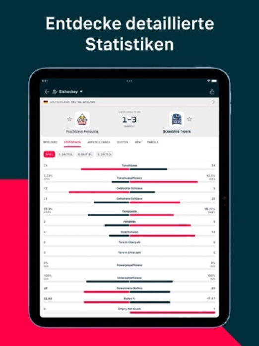 Flashscore: Ergebnisse & News Tablet-Screenshot4