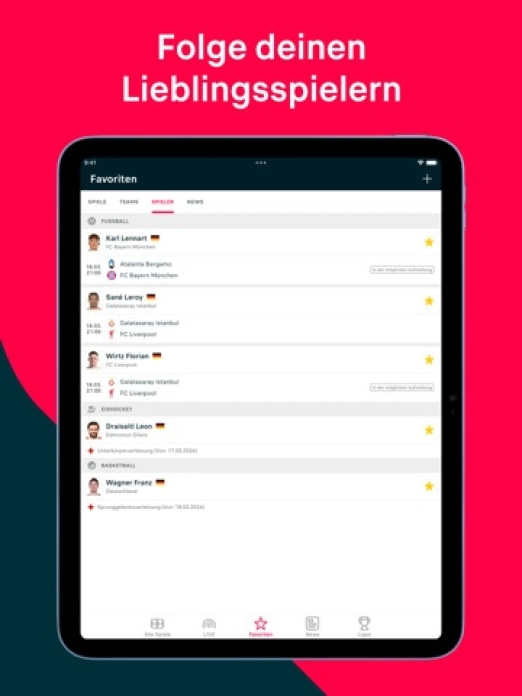 Flashscore: Ergebnisse & News Tablet-Screenshot5