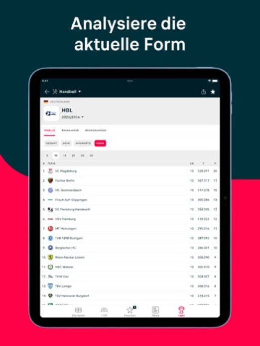 Flashscore: Ergebnisse & News Tablet-Screenshot6