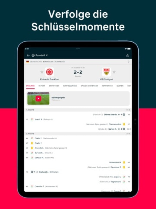 Flashscore: Ergebnisse & News Tablet-Screenshot7
