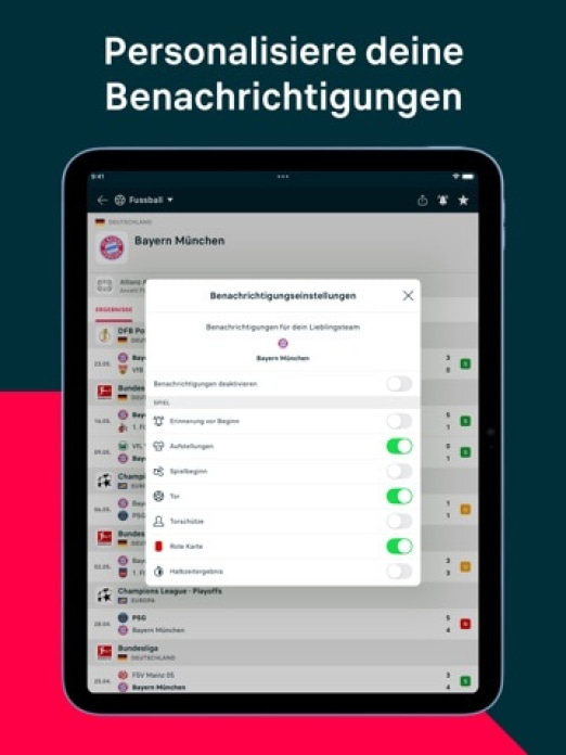 Flashscore: Ergebnisse & News Tablet-Screenshot8