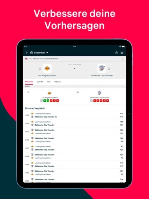 Flashscore: Ergebnisse & News Tablet-Screenshot9