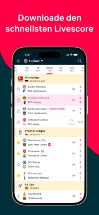 Flashscore: Ergebnisse & News Smartphone-Screenshot
