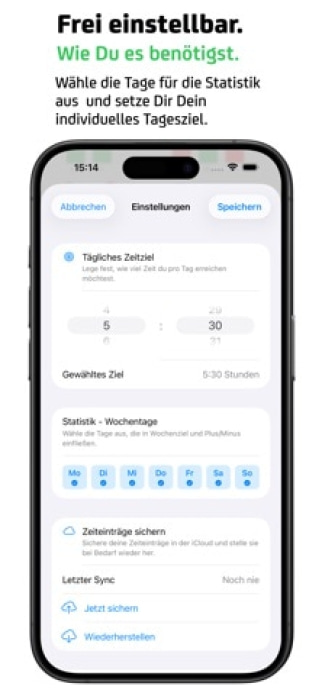 Flugs &ndash; Zeiterfassung Smartphone-Screenshot4