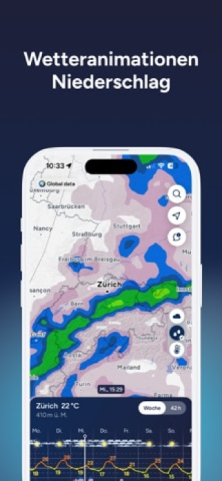 Fluid Meteo &ndash; Wetter Prognosen Smartphone-Screenshot5