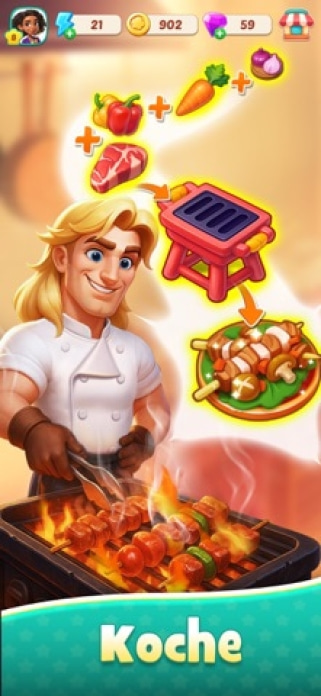 Foodstars: Kombiniere & Koche Smartphone-Screenshot3