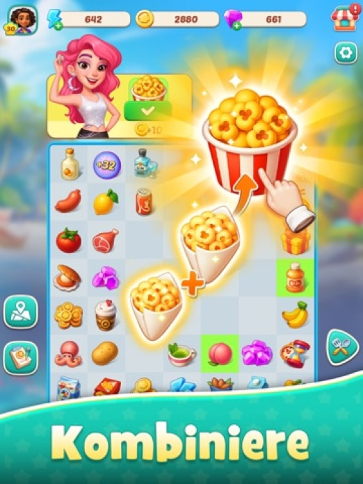 Foodstars: Kombiniere & Koche Tablet-Screenshot2
