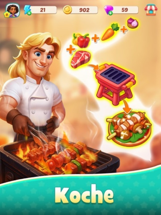 Foodstars: Kombiniere & Koche Tablet-Screenshot3