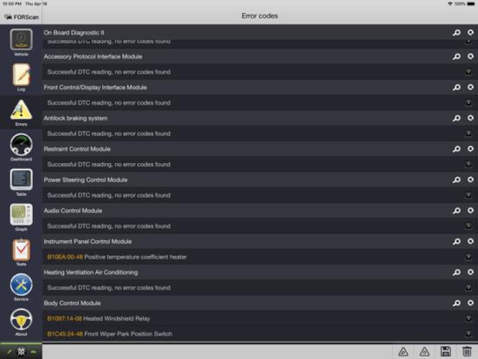 FORScan Lite - for Ford, Mazda Tablet-Screenshot2