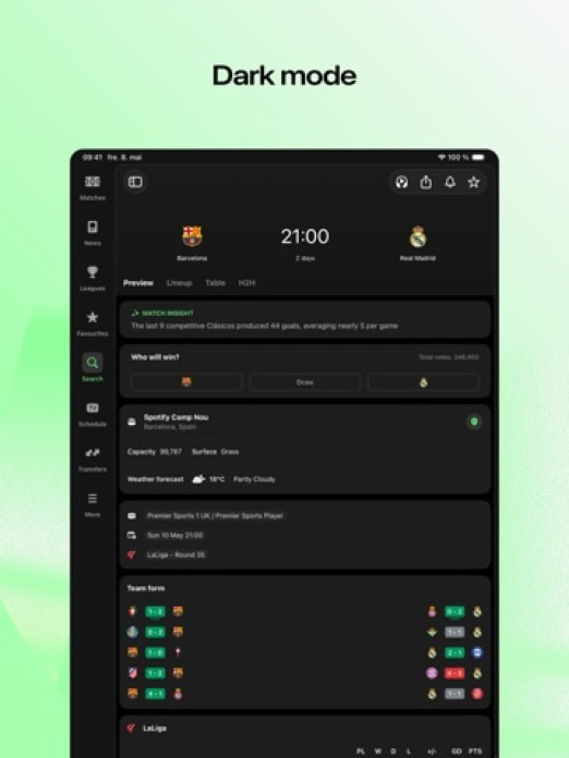 FotMob - Fu&szlig;ball Ergebnisse Tablet-Screenshot5
