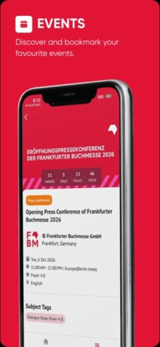 Frankfurter Buchmesse App Smartphone-Screenshot3