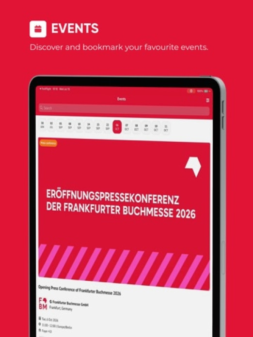 Frankfurter Buchmesse App Tablet-Screenshot3