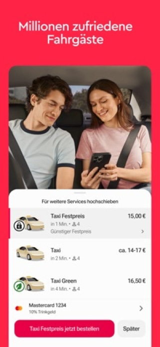 Freenow by Lyft - Taxi & mehr Smartphone-Screenshot2