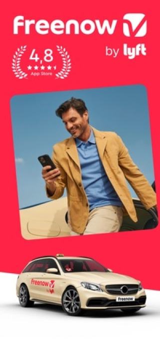 Freenow by Lyft - Taxi & mehr Smartphone-Screenshot